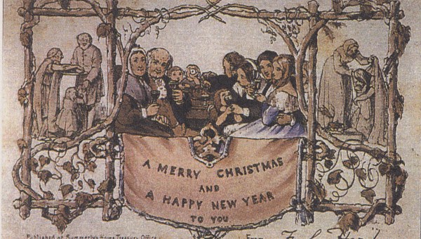 primera postal navidad