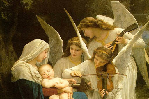 Mary, Jesus and the angels &#8211; es