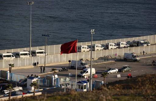 On February 6, 2014 shows cars waiting to cross the border from Morocco to Spain&#8217;s north African enclave of Ceuta &#8211; es
