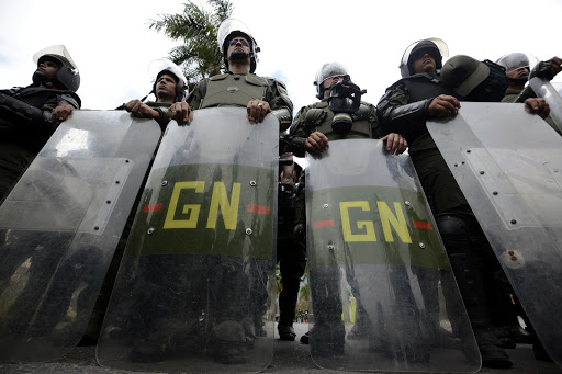 VENEZUELA, Caracas : Members of the National Guard &#8211; es