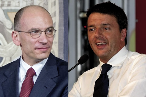 Matteo Renzi (R) and Enrico Letta (L) &#8211; es