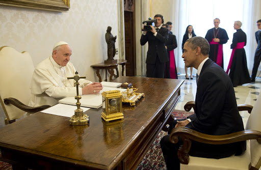 Pope Francis with Barack Obama &#8211; es