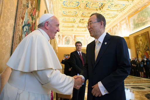 Pope Francis and Ban Ki-moon &#8211; es