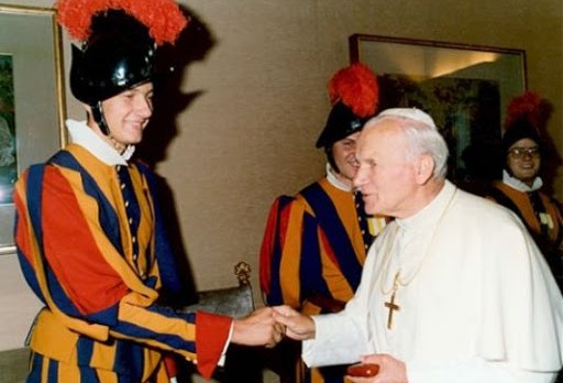Andreas Widmer y Juan Pablo II