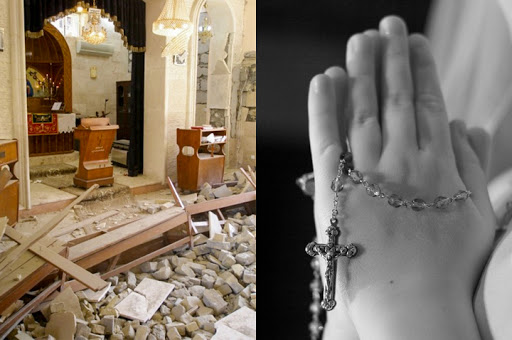 Iraqian church destroyed &#8211; Photo montage &#8211; es
