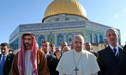 pope francis and a cheikh in holy land &#8211; es
