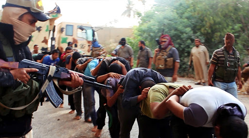Islamic State militants leading away captured Iraqi soldiers &#8211; es
