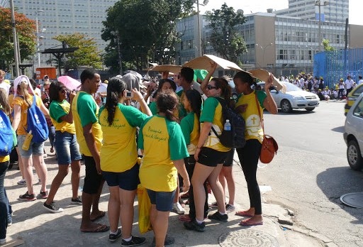 Jóvenes brasileros en la JMJ Rio