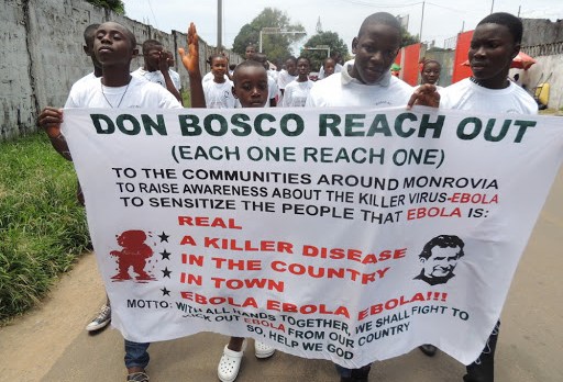 Youth from Salesian youth center in Monrovia on Ebola awareness campaign &#8211; es