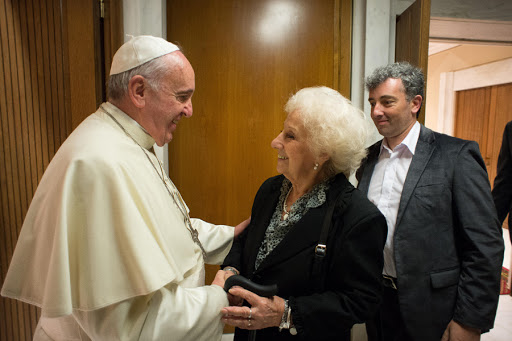 Pope Francis with Estela Carlotto and Ignacio Guido Hurban &#8211; es