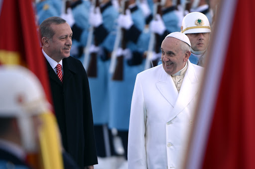 Pope Francis with the Turkish President Recep Tayyip Erdogan &#8211; es