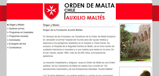 Página web de la Orden de Malta en Chile