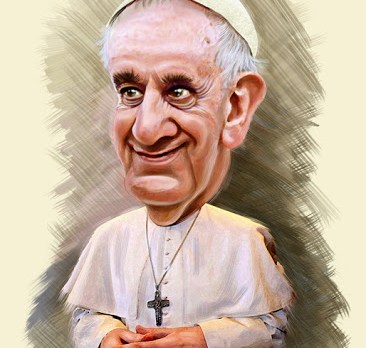 Caricature of Pope Francis &#8211; es