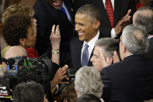 Barack Obama arrives for 2015 State of the Union address &#8211; es