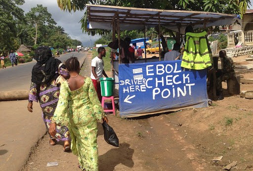 puesto para el control del ébola en África