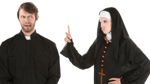priest and nun shutterstock