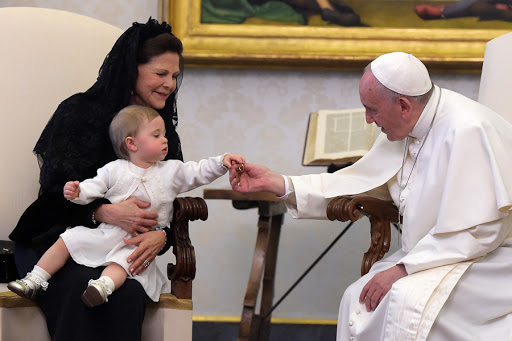Pope Francis with Queen Silvia of Sweden &#8211; CPP &#8211; es