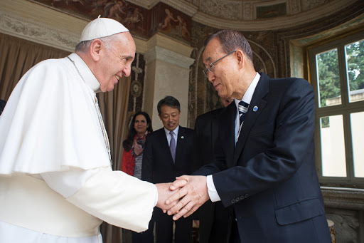 Pope Francis and United Nations Secretary General, Ban Ki-moon &#8211; AFP &#8211; es
