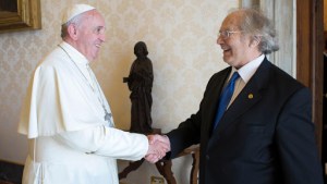 Pope Francis during a meeting with Adolfo Maria Perez Esquivel – AFP – es