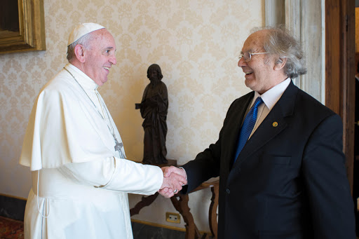 Pope Francis during a meeting with Adolfo Maria Perez Esquivel &#8211; AFP &#8211; es