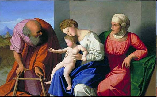 Virgen con sus padres