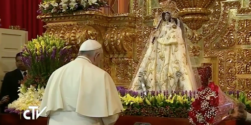 Papa Francisco y la Virgen del Quiche
