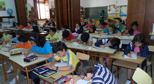 Aula de primaria en una escuela española