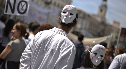 protesta en Madrid sanidad