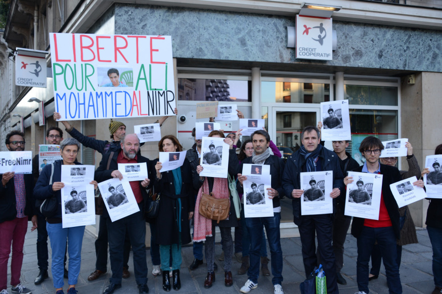 France: Demonstration to support Ali Mohammed al-Nimr in Paris