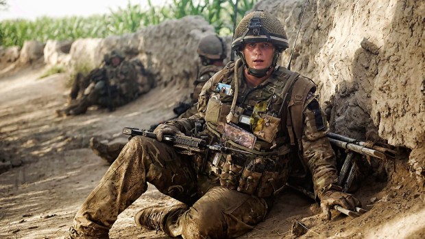 A Soldier From 1 Rifles Rests Following an Engagement with the Enemy in Afghanistan