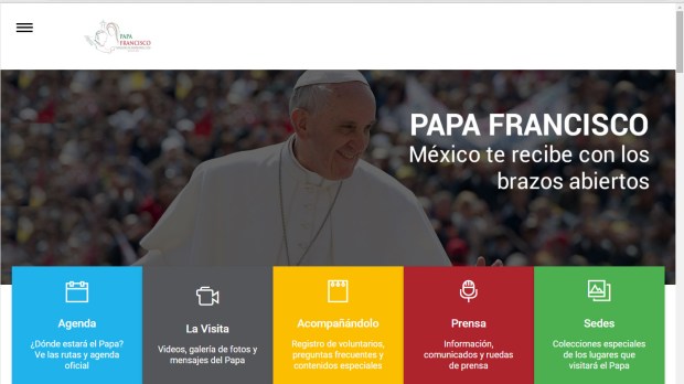 WEB-POPE FRANCIS-MEXICO-SCREENSHOT-OFFICIAL SITE-GOOGLE-papafranciscoenmexico_org
