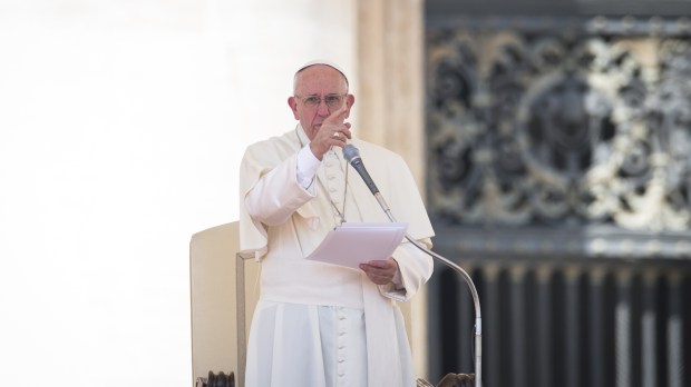 Pope Francis addresses the crowd &#8211; Speech