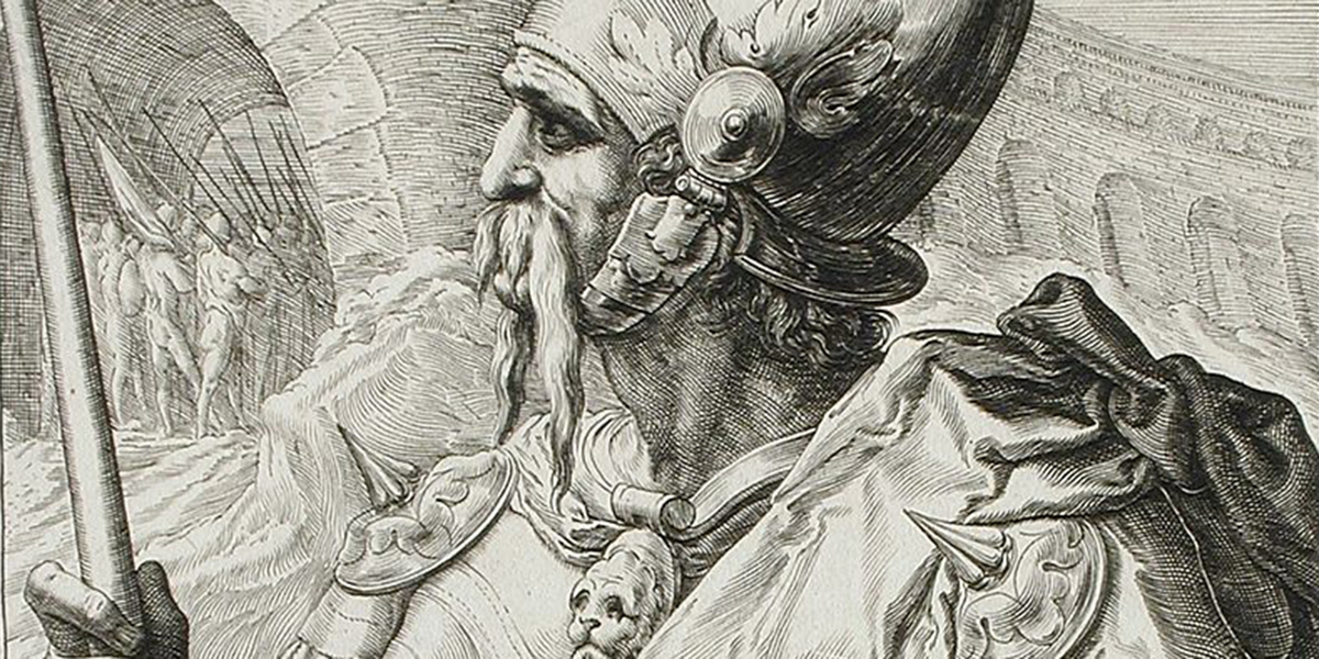 Au Xe siècle avant Jésus-Christ, Gad était un proche du roi David. Il était son prophète personnel, et a même écrit un volume sur la vie de celui-ci. Gravure de Jacques de Gheyn (1565-1629), artiste néerlandais.