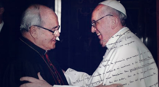 El cardenal Jaime Ortega con el Papa Francisco