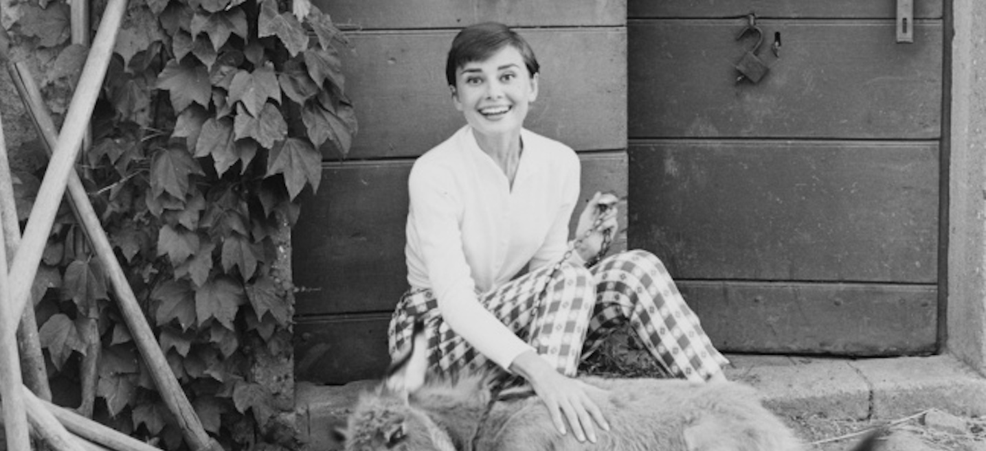 Audrey Hepburn photographed by Norman Parkinson at La Vigna in Rome during the production of War and Peace, 1955
