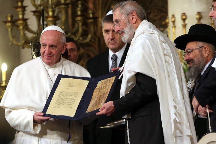 Pope Francis Visits The Synagogue of Rome