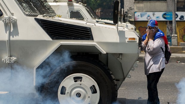 Clashes In Caracas During A March Against Venezuelan President Maduro