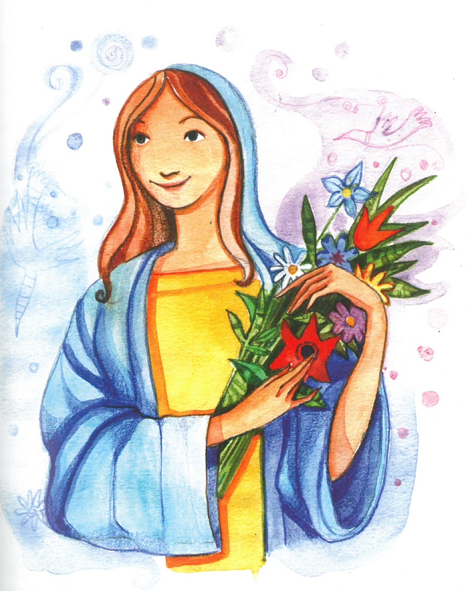 Dibujo Virgen María