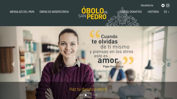 El Óbolo de San Pedro llega también a Facebook El Óbolo de San Pedro llega también a Facebook