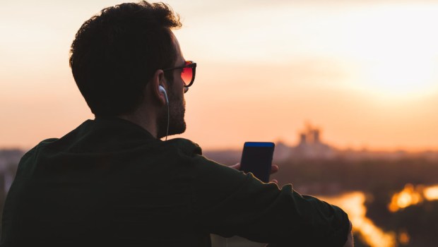 man sunset