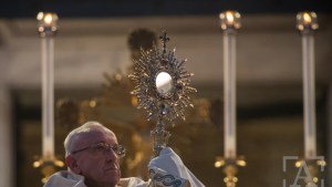 Pope Francis celebrates the Corpus Domini