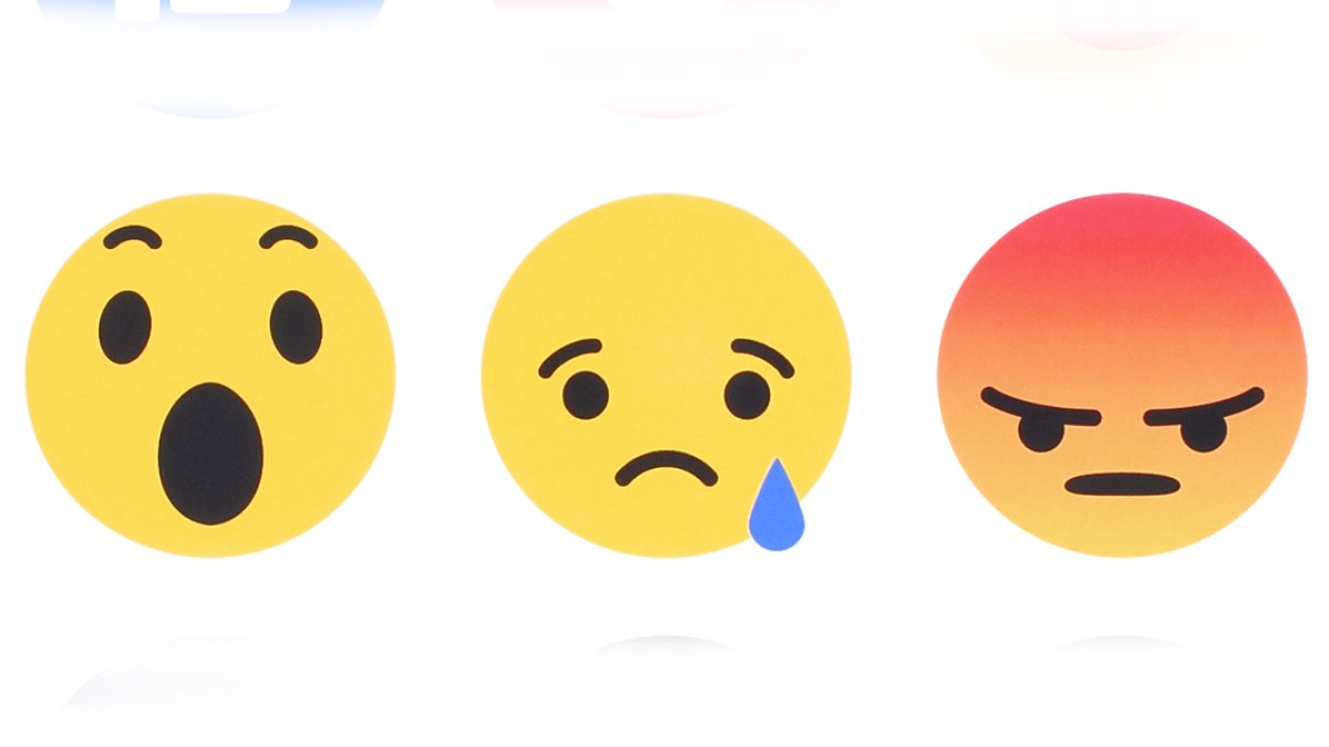 WEB3 FACEBOOK ICONS SUPRISED SAD MAD FACEBOOK SOCIAL MEDIA Shutterstock