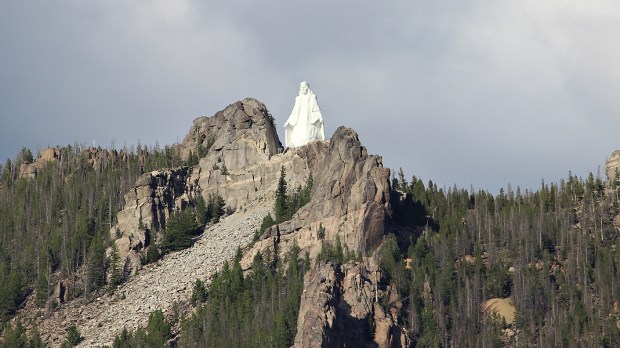 WEB3 OUR LADY OF THE ROCKIES STATUE BUTTE MONTANA MOUNTAINSIDE MOUNTAIN All Around The West CC