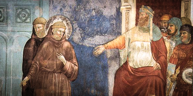 WEB3 SAINT FRANCIS AND THE SULTAN Giotto di Bondone Public Domain