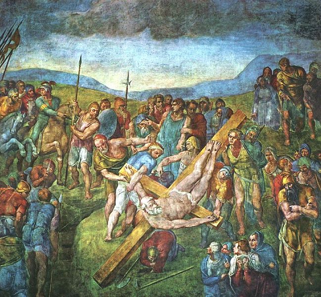 Crucifixion of Peter by Michelangelo