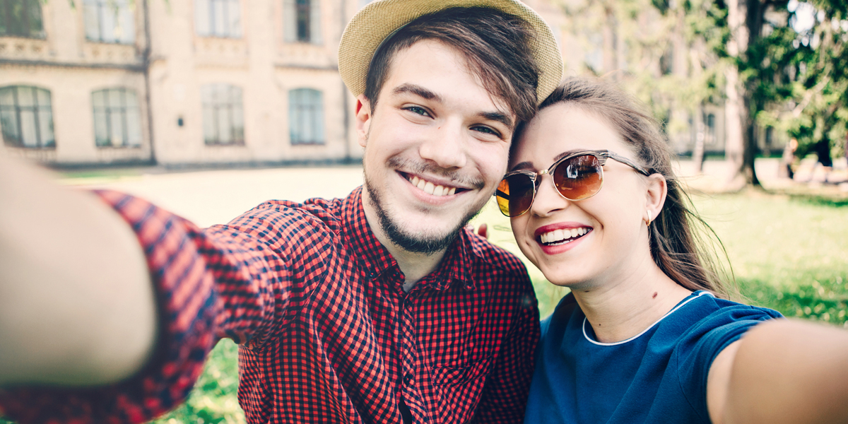 WEB3 MAN WOMAN COUPLE MARRIED YOUNG TRAVEL SELFIE Shutterstock