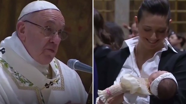 Franciszek: Mamy, śmiało! Nakarmcie swoje dzieci, tu w kościele! (VIDEO)