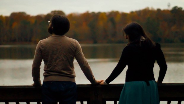 couple holding hands