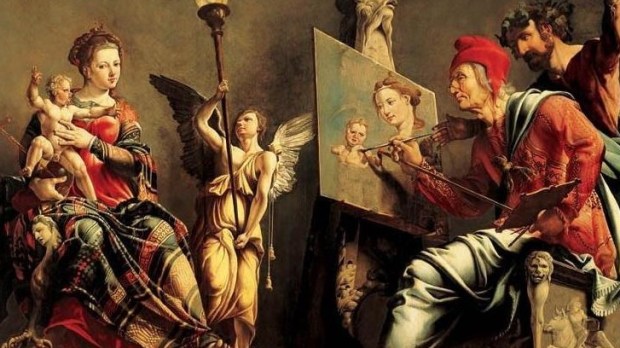 Rítmico ornamento Ballena barba San Lucas, ¿el primer retratista de la Virgen María?