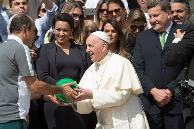POPE FRANCIS,SOCCER BALL